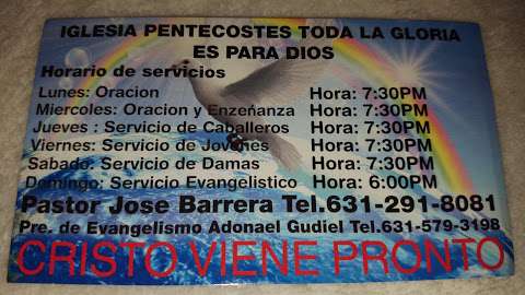 Jobs in Iglesia Pentecostés TODA LA GLORIA ES PARA DIOS - reviews